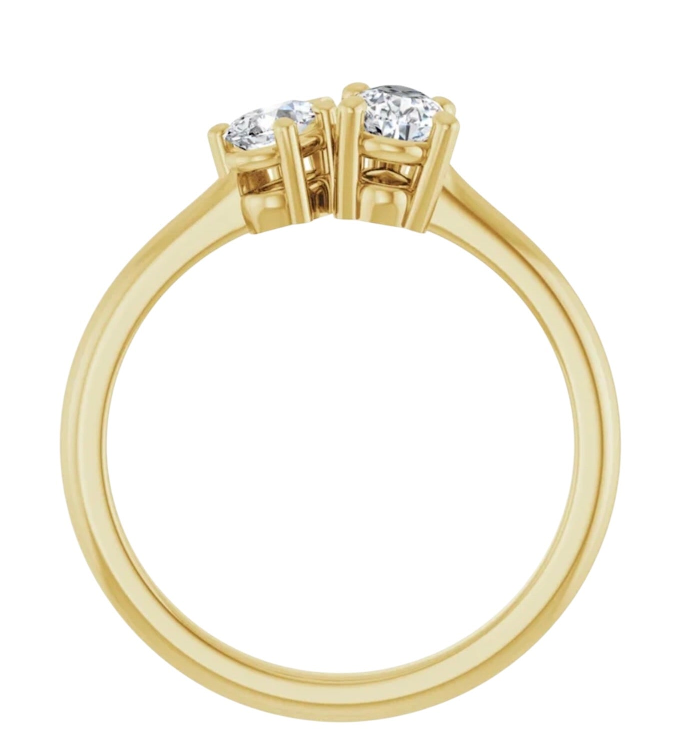 14k Double Pear Diamond Ring