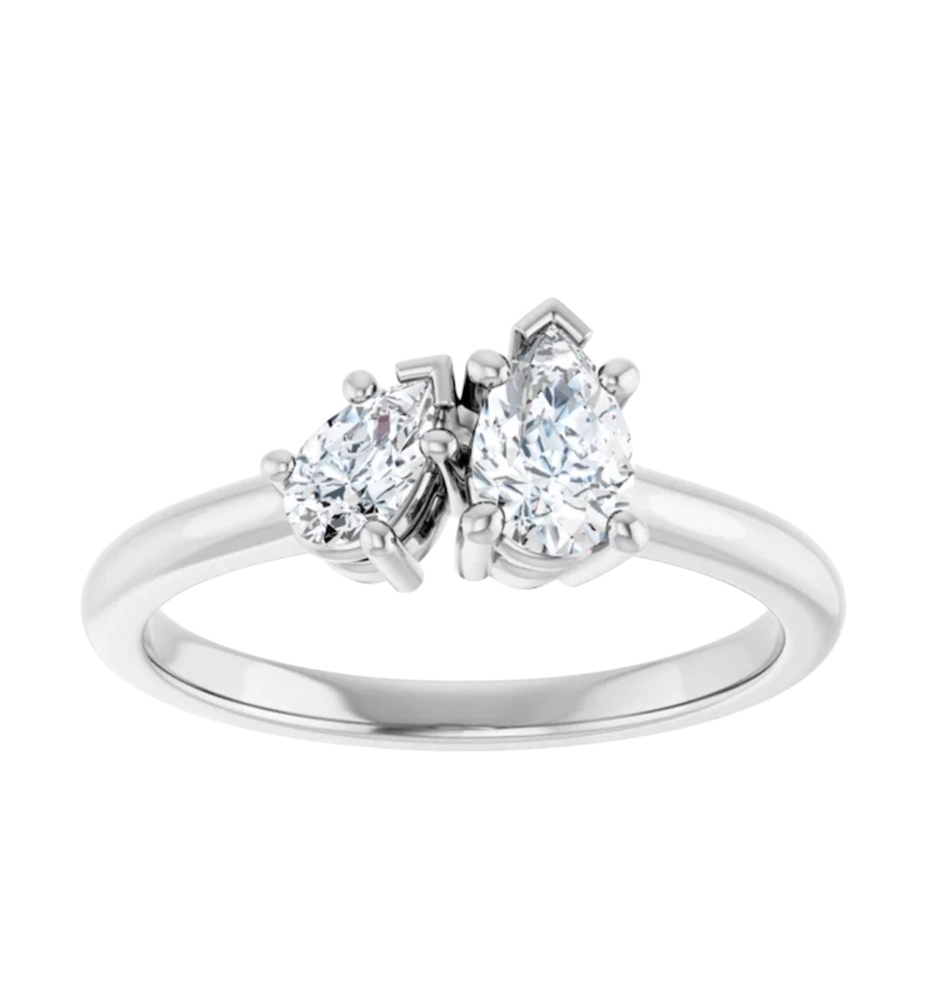 14k Double Pear Diamond Ring