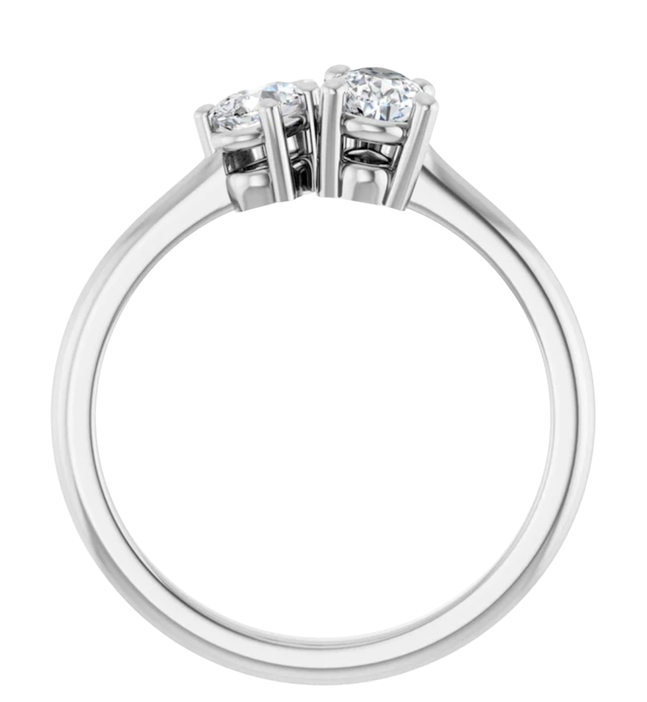 14k Double Pear Diamond Ring
