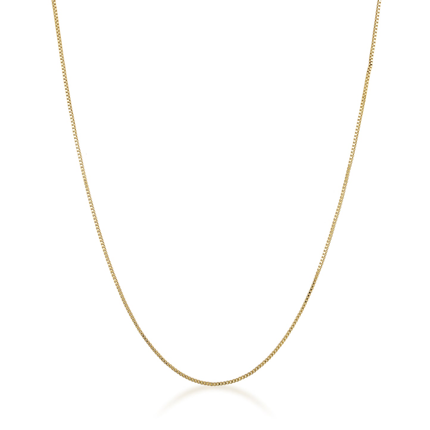 gold filled box chain necklace