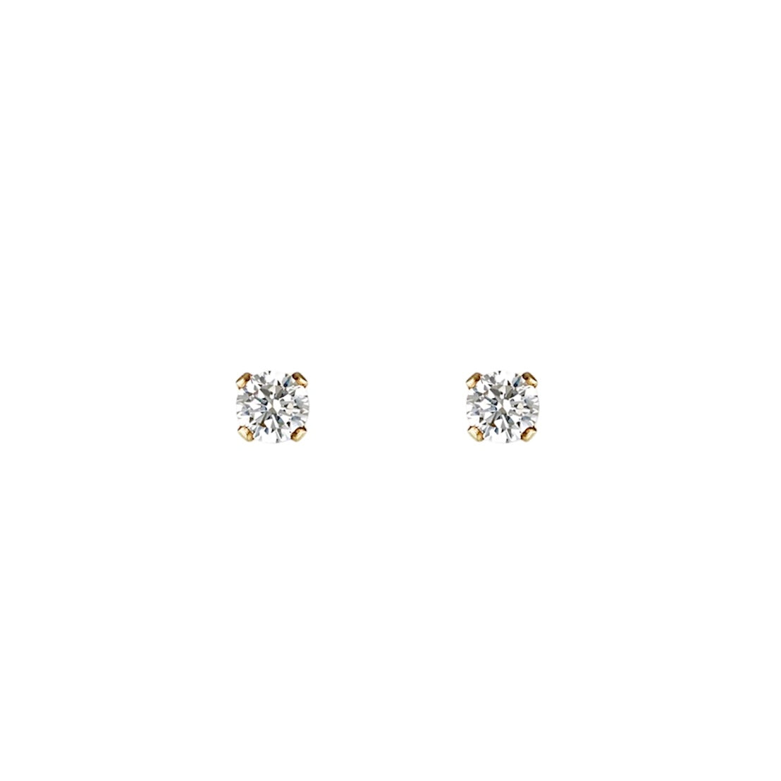 gold filled cubic zirconia stud earrings
