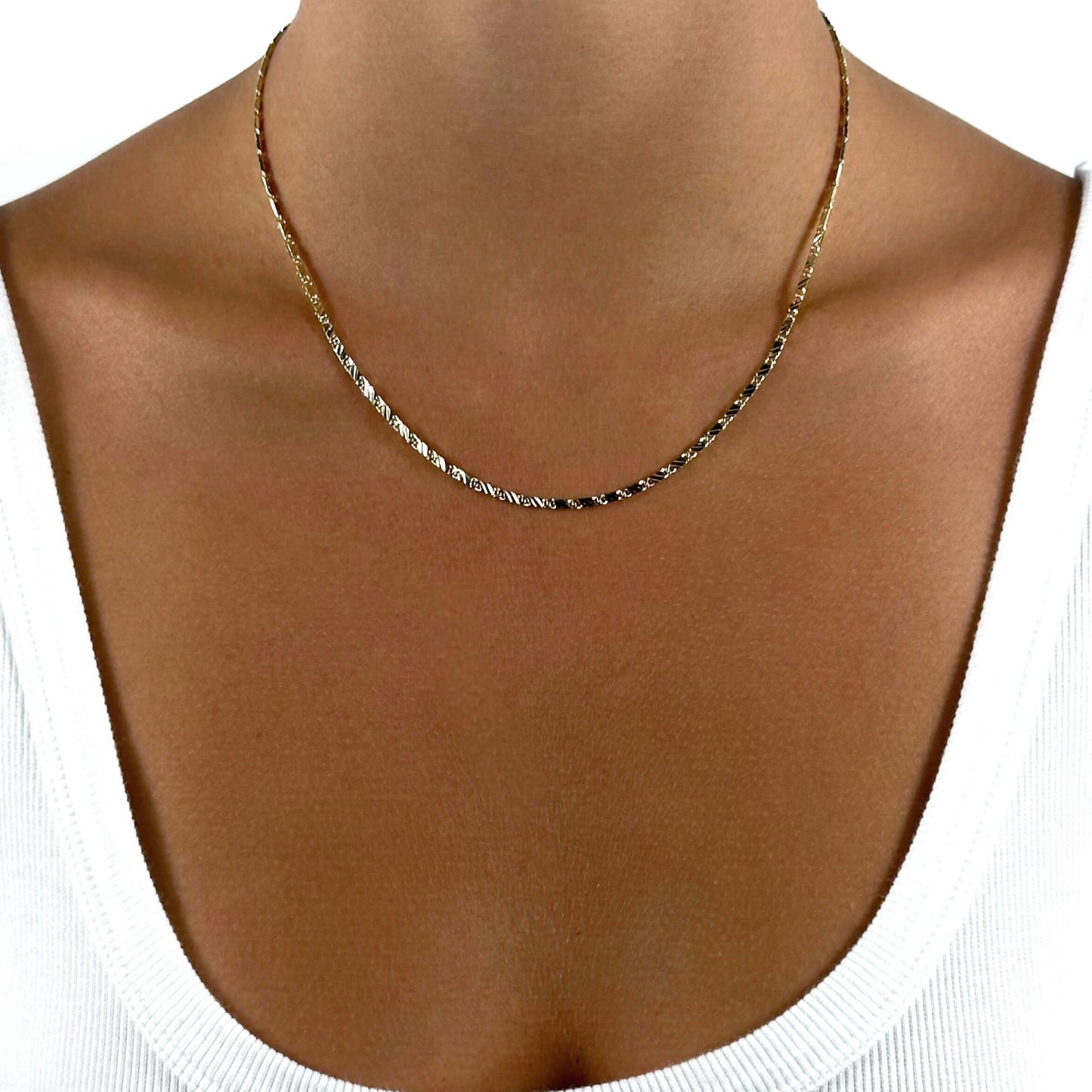 Lined Scroll Necklace