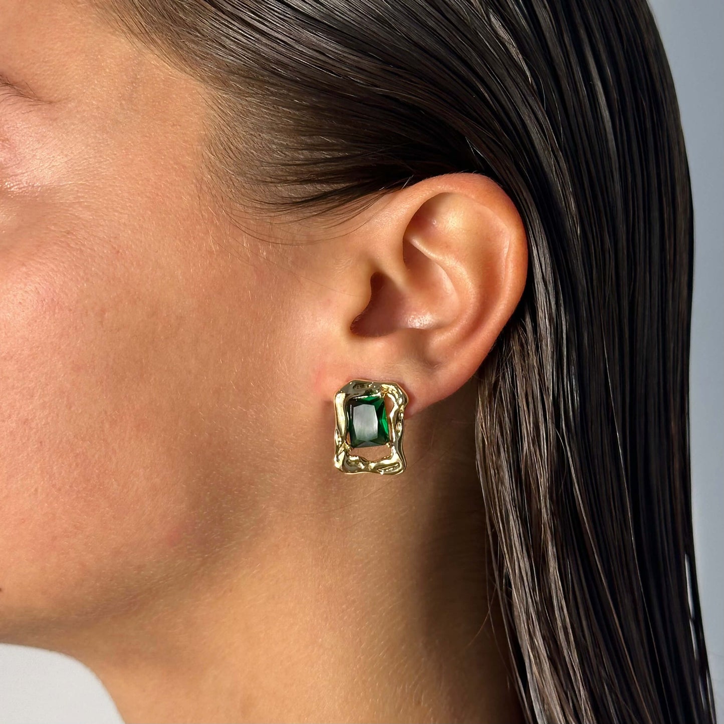 Molten Baguette Earrings