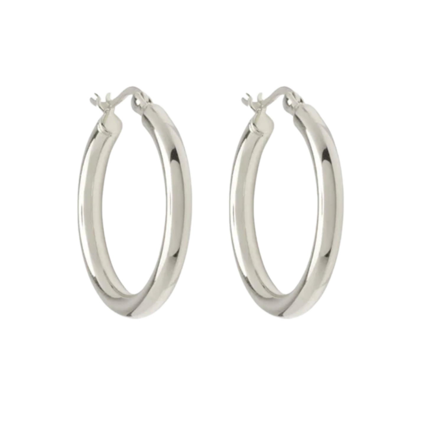 Classic Silver Hoops