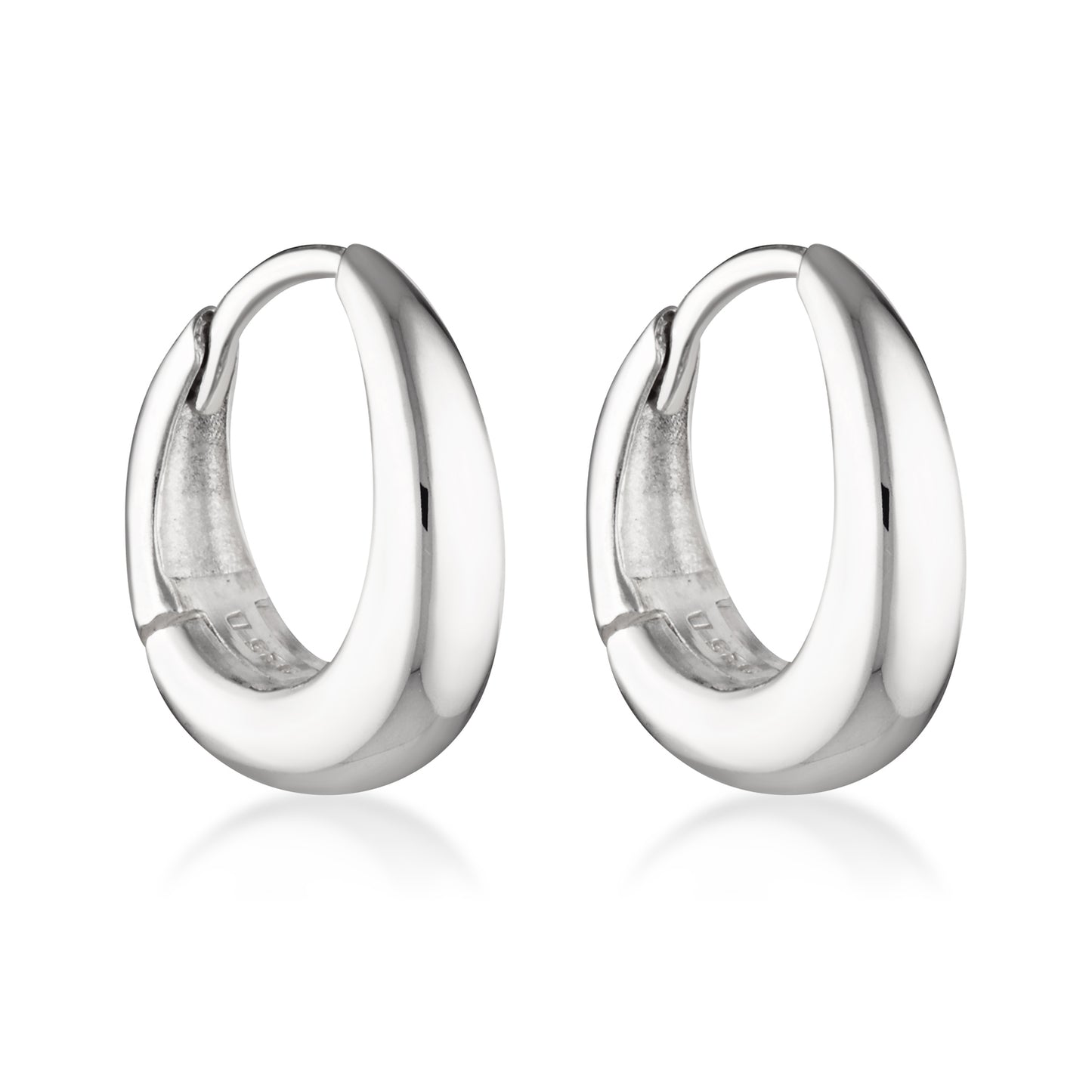 sterling silver classic timeless dainty teardrop huggie earrings