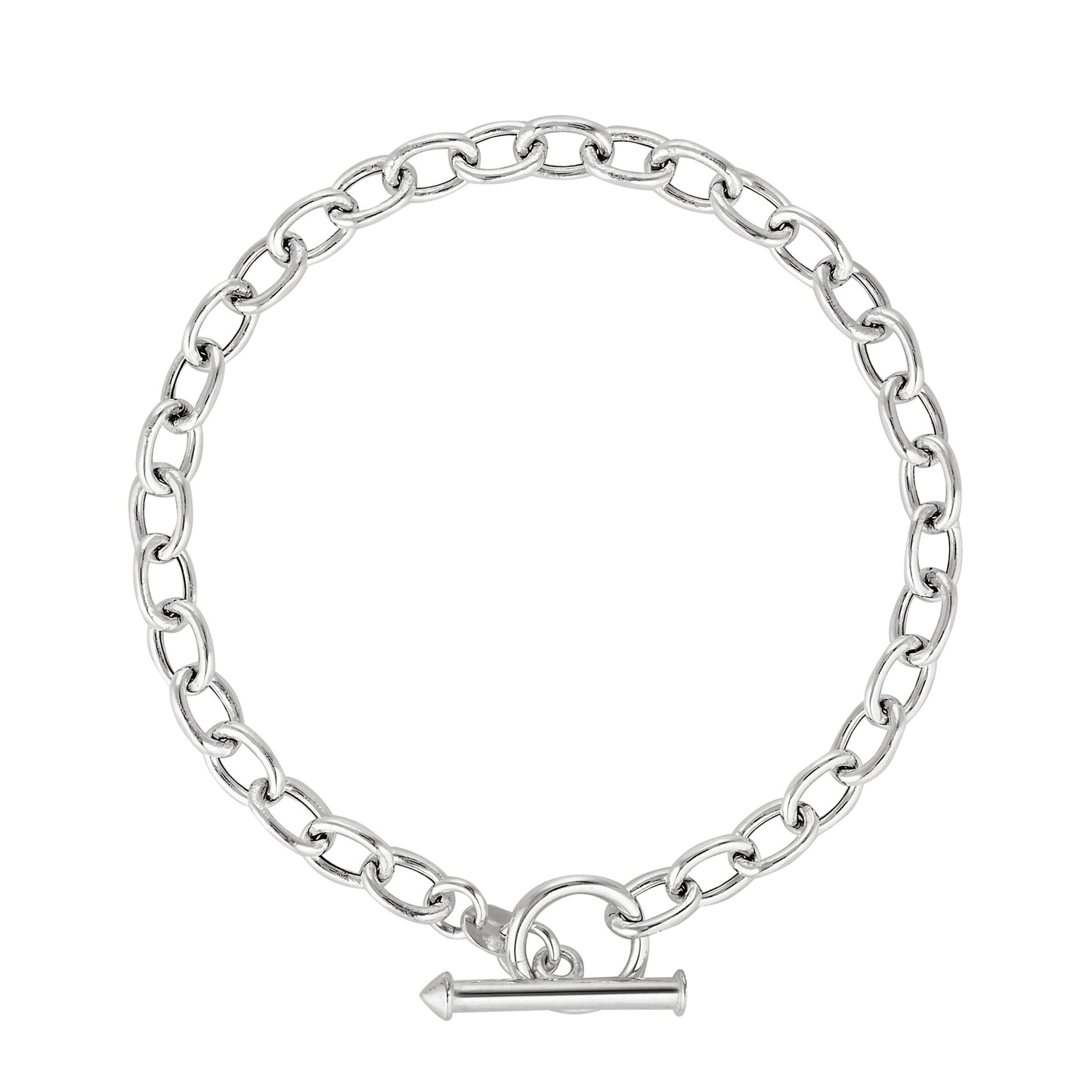 sterling silver timeless statement cable chain bracelet