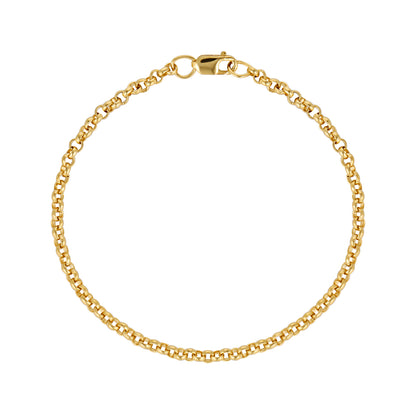 14k gold filled classic timeless rolo chain bracelet 