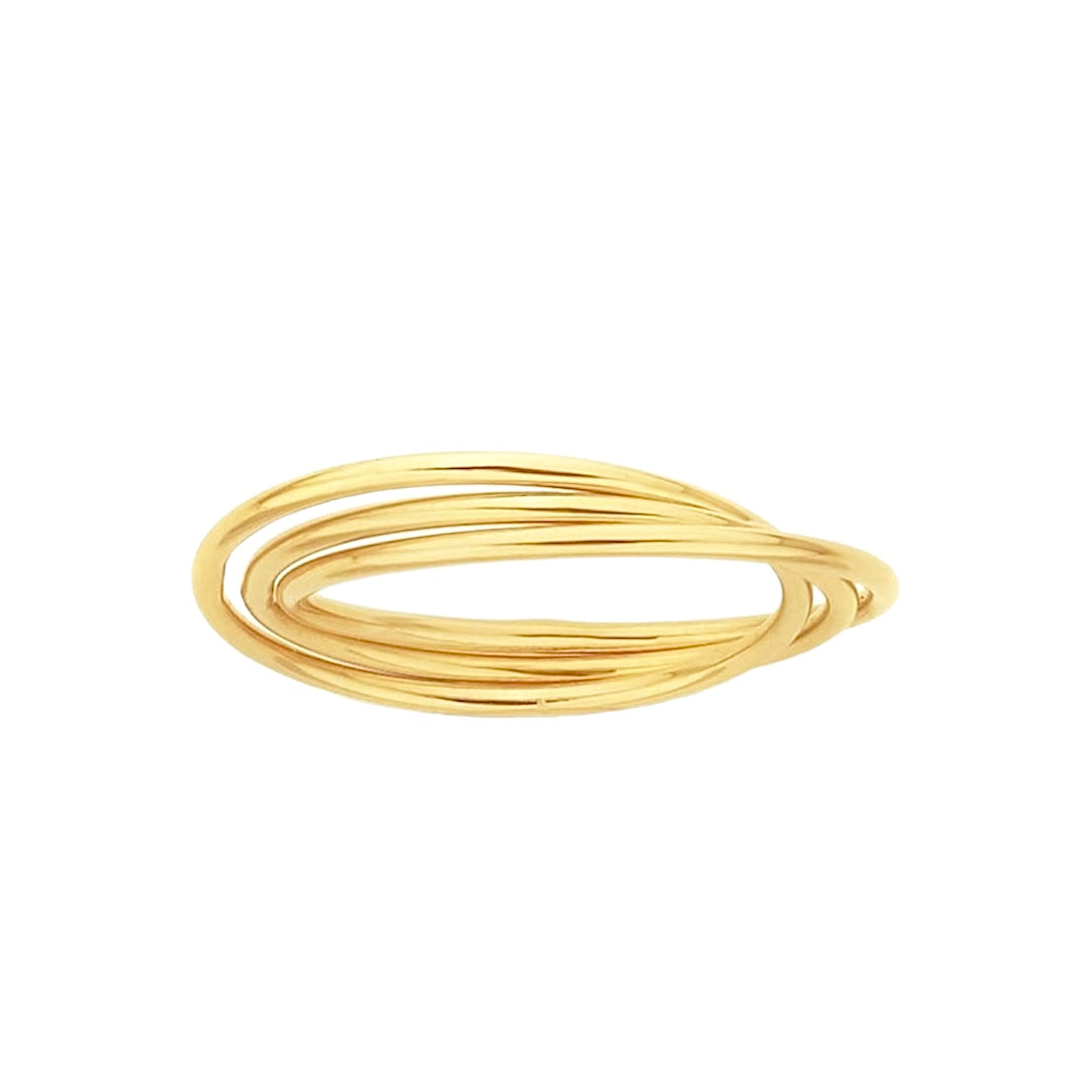 14k gold filled classic timeless statement interlocking band ring