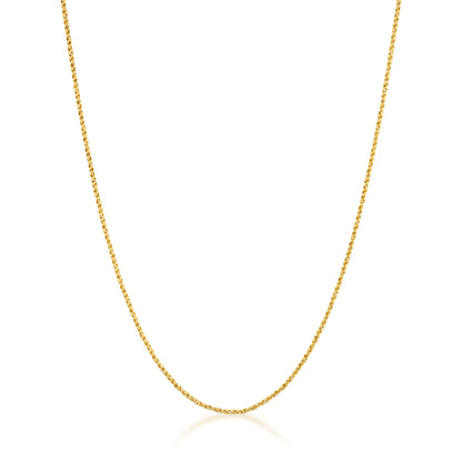 14k gold filled dainty reverse rope chain necklace