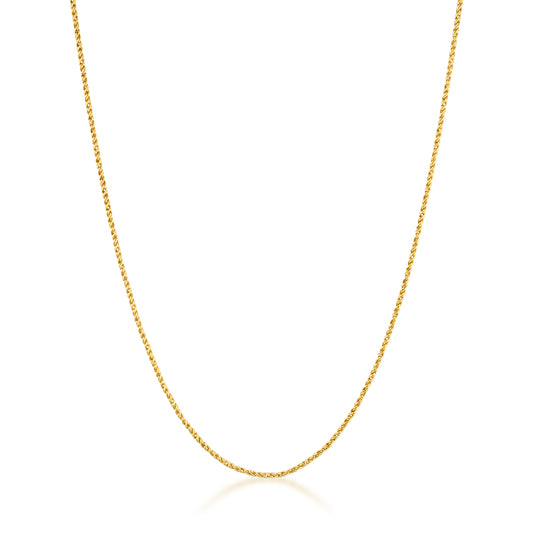 14k gold filled dainty reverse rope chain necklace