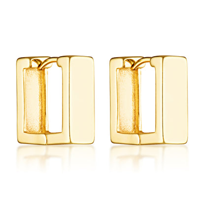 14k gold filled large classic timeless statement square earrings