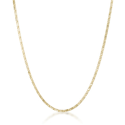 14k gold filled line detail scroll necklace