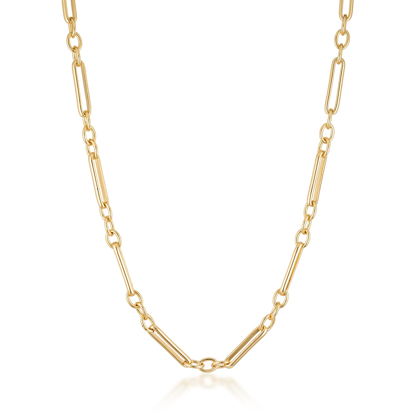 14k gold filled paperclip chain necklace