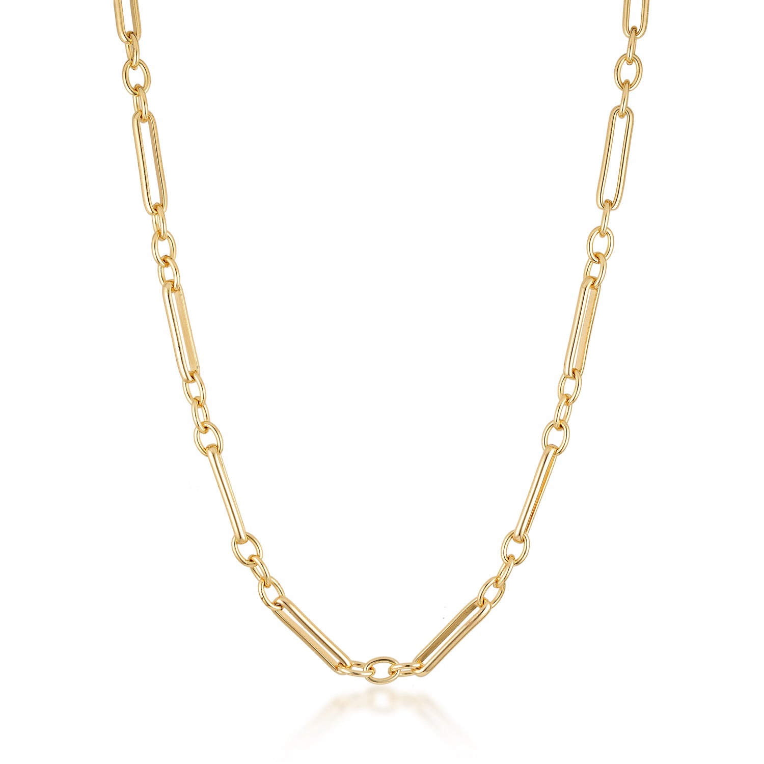 14k gold filled paperclip chain necklace