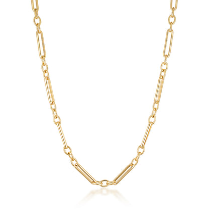 14k gold filled paperclip chain necklace