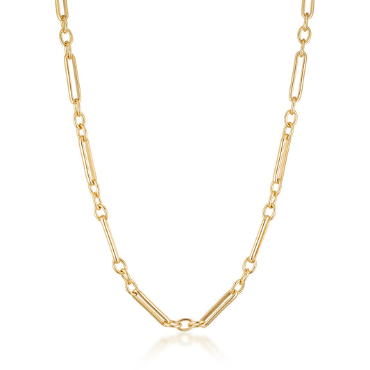 14k gold filled paperclip chain necklace