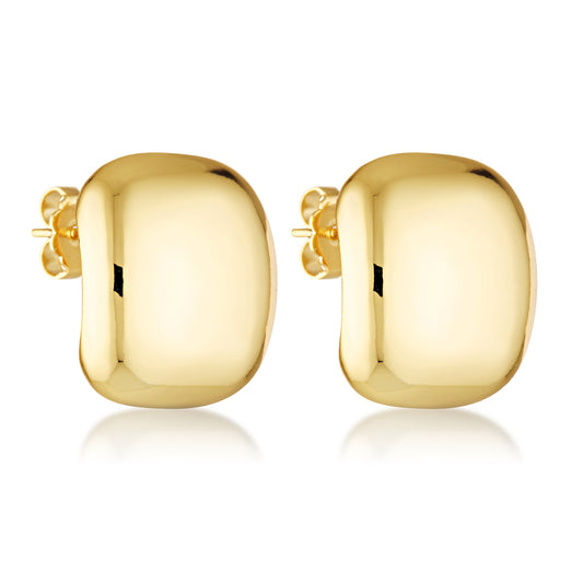 14k gold filled square dome classic timeless statement earrings