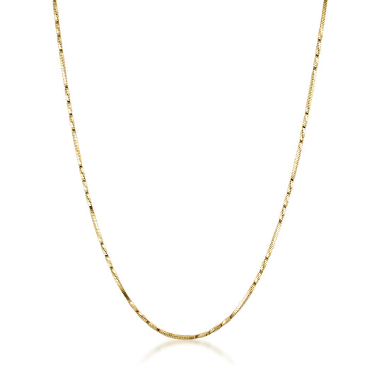 14k gold filled twist unique timeless dainty statement snake chain necklace