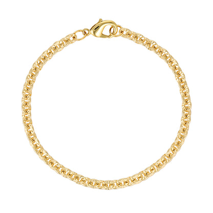 14k gold filled vintage classic textured chain timeless statement bracelet