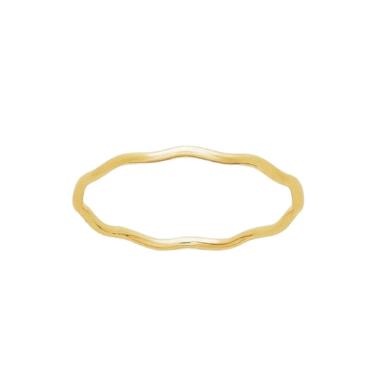 14k gold filled wave detail curvy ring