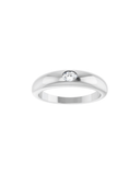 14k Oval Diamond Dome Ring