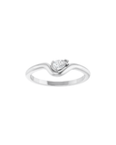 14k Freeform Pear Diamond Ring