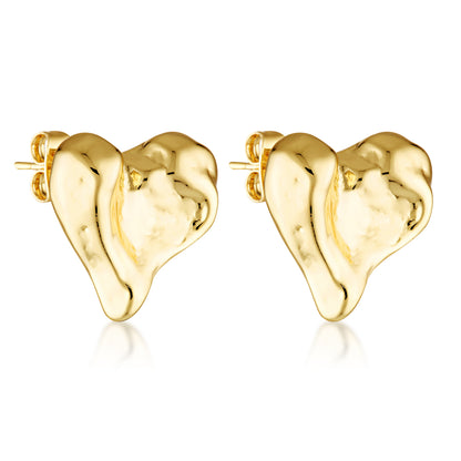 Sculpted Heart Earrings