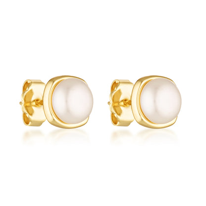 Pearl Studs - Gold