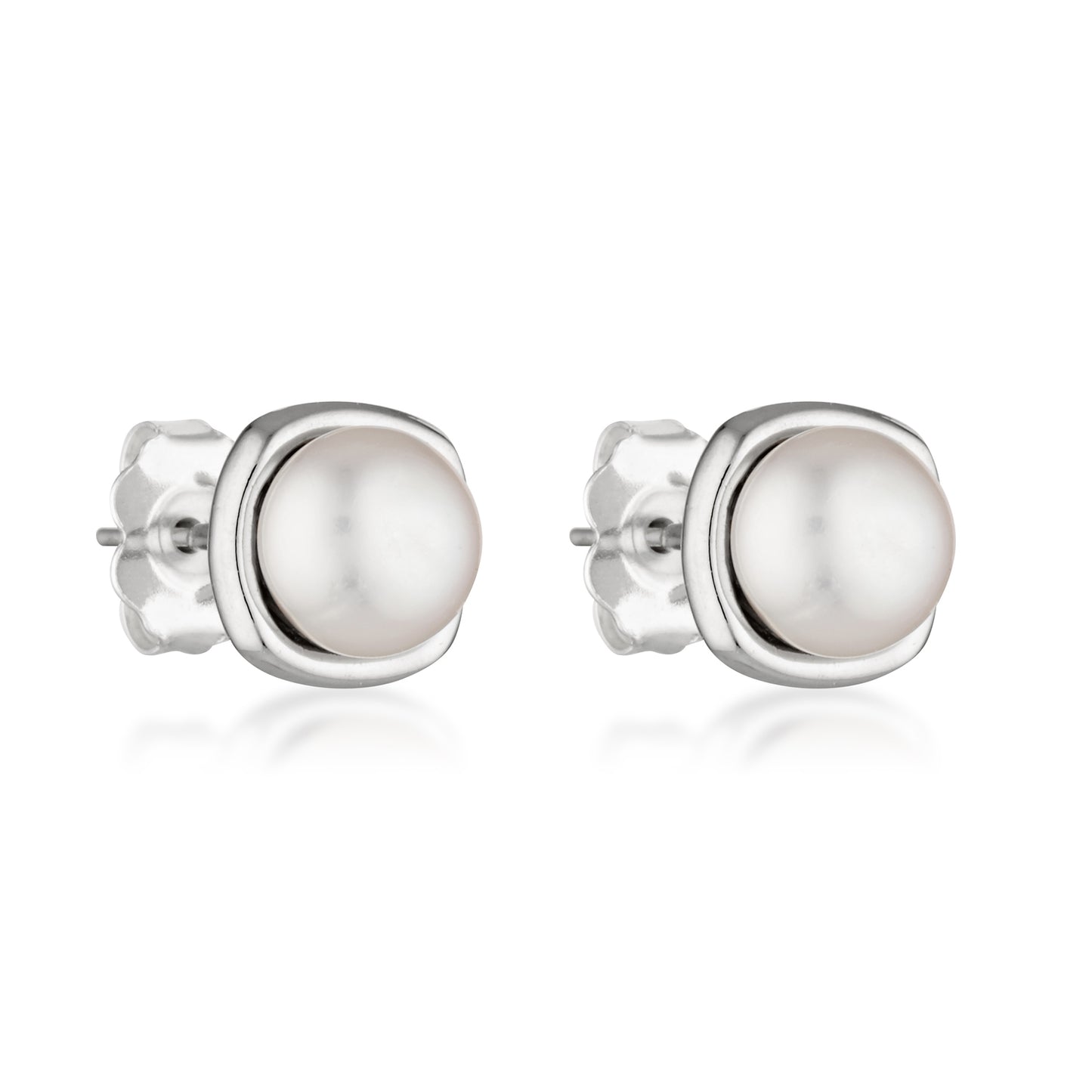 Pearl Studs - Silver