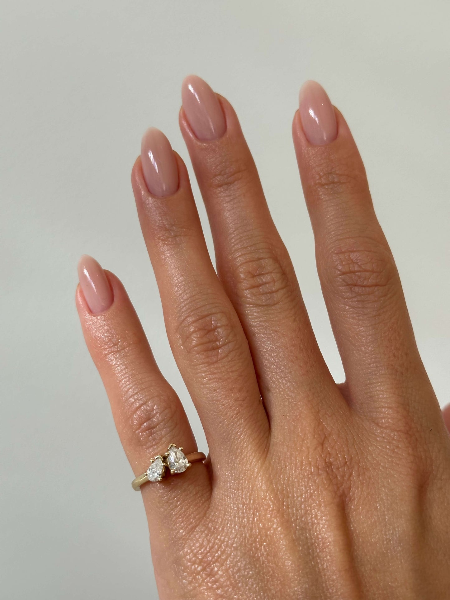 14k Double Pear Diamond Ring