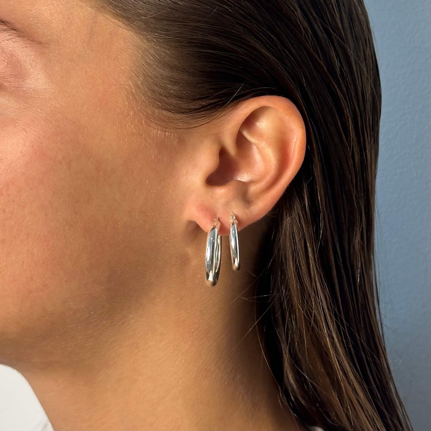 Classic Silver Hoops