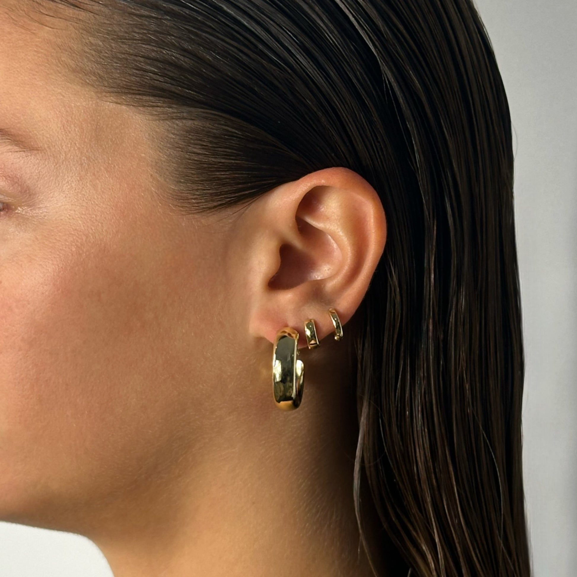gold classic statement hoops 