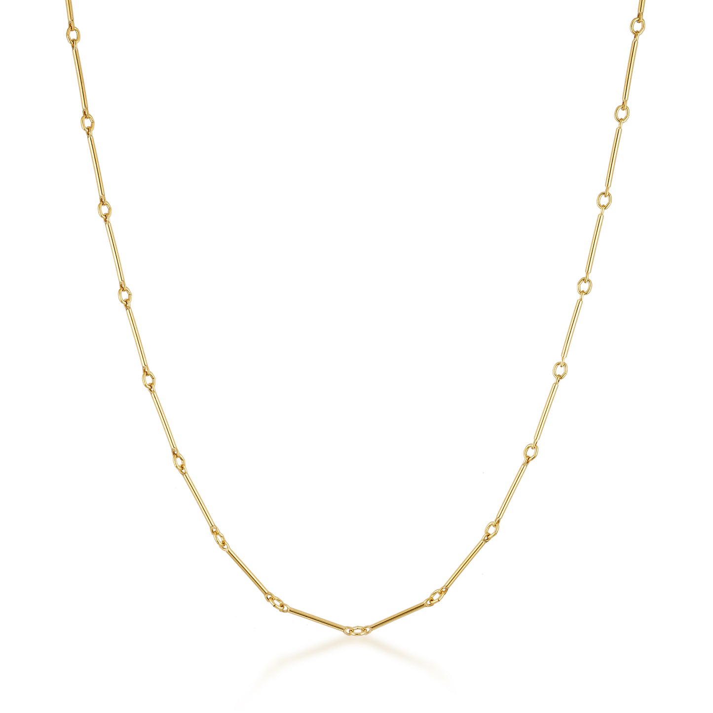 gold filled bar chain necklace