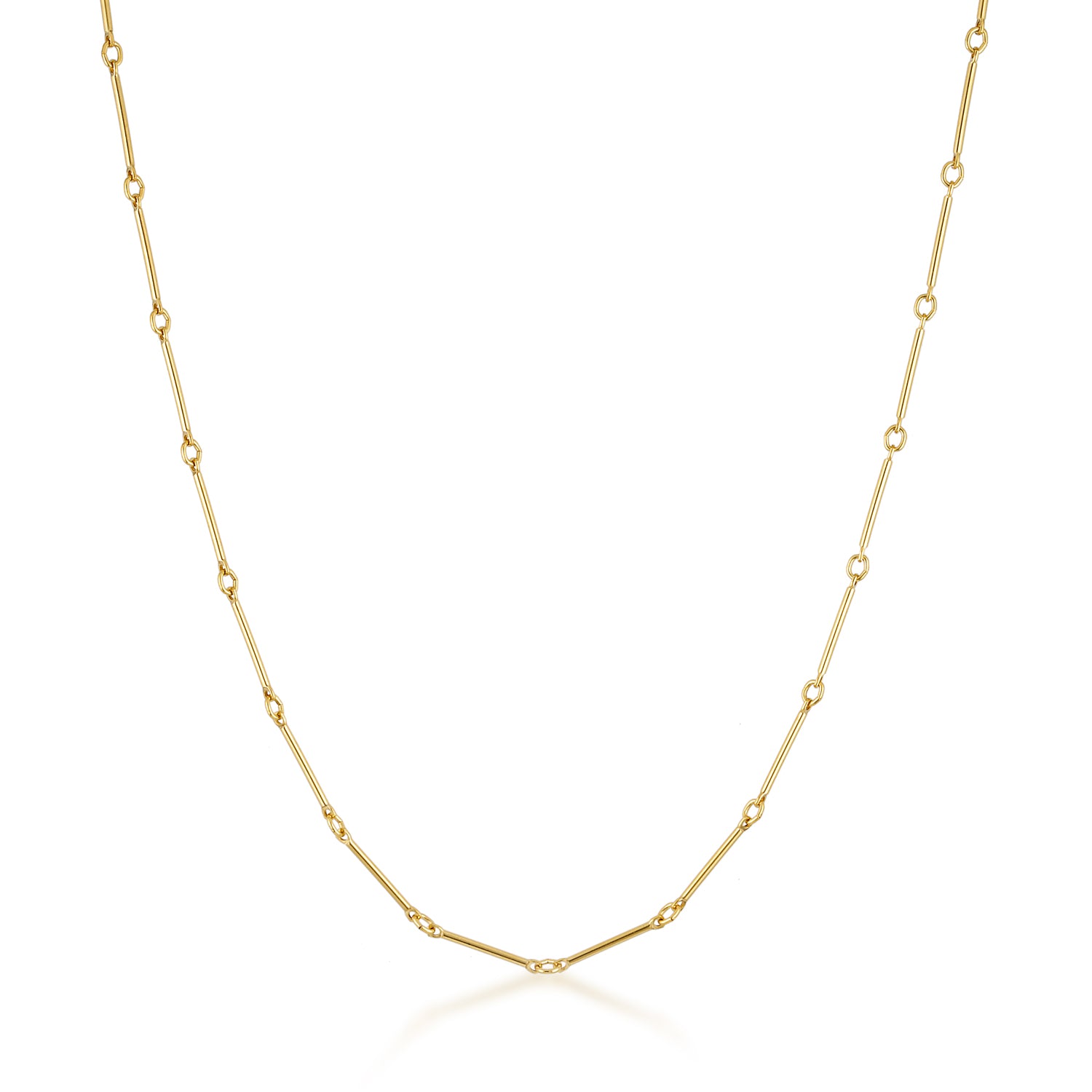 gold filled bar chain necklace