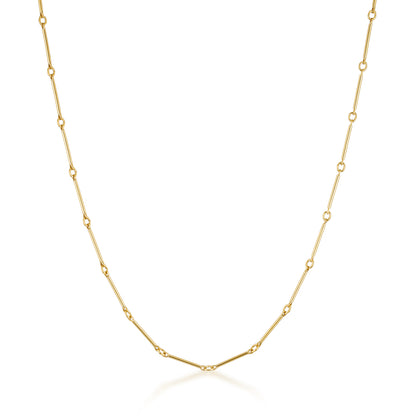 gold filled bar chain necklace