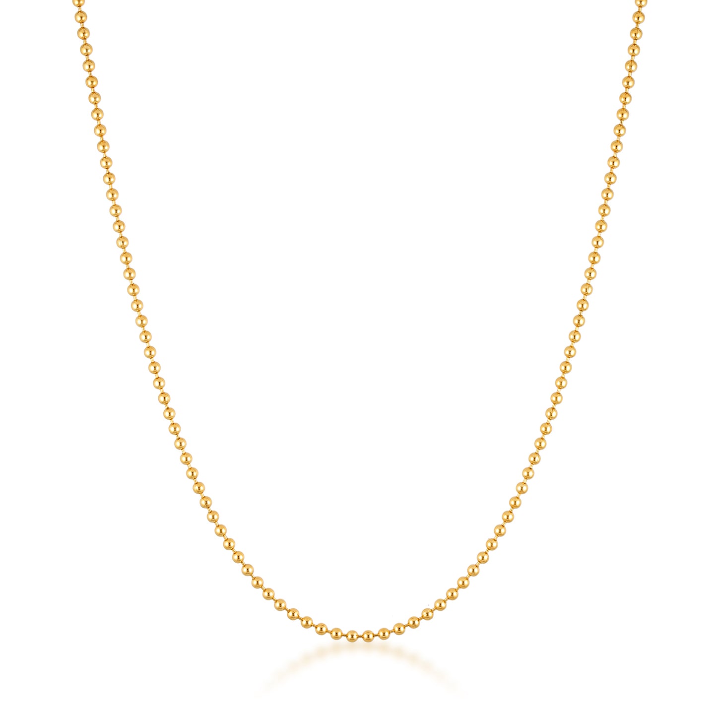 gold filled bead chain necklace
