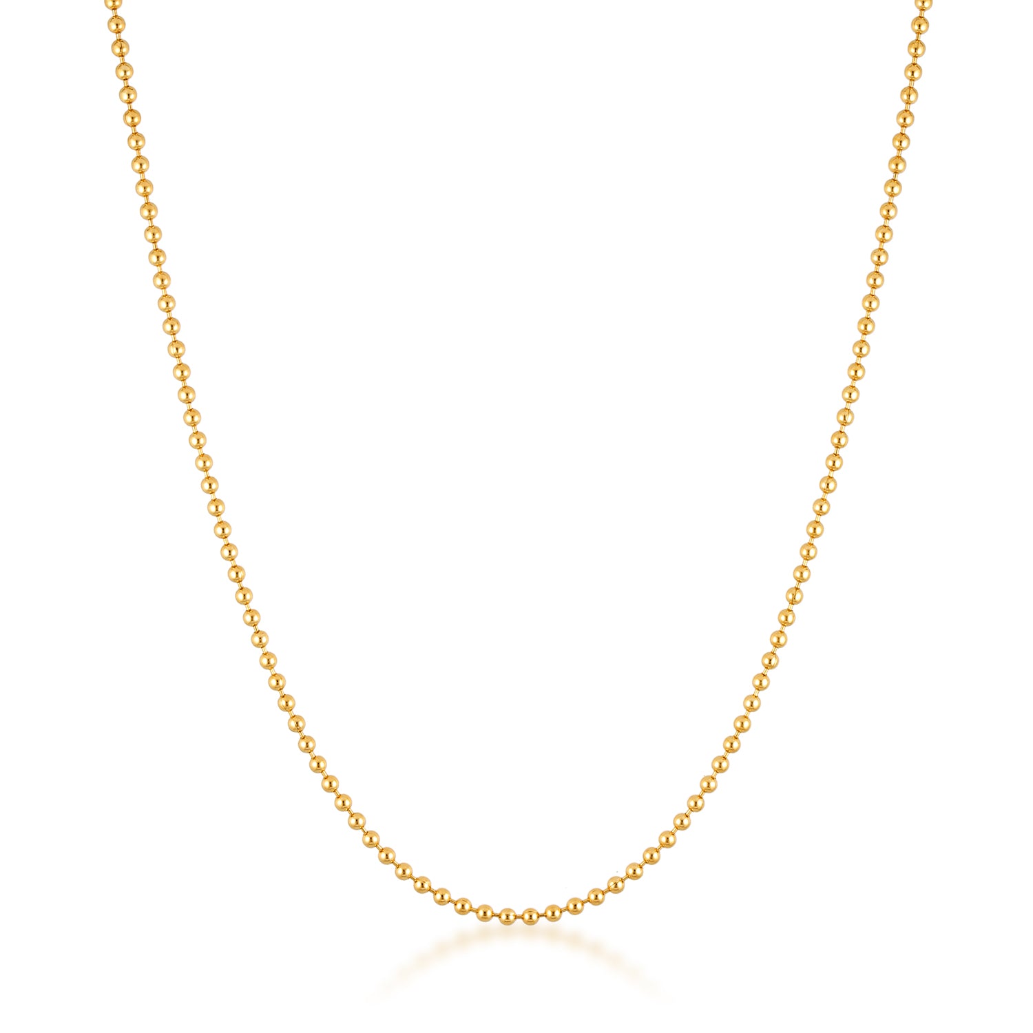 gold filled bead chain necklace