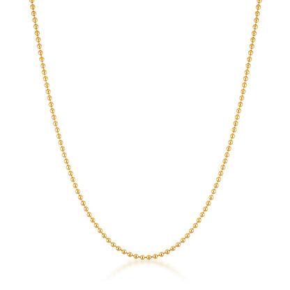 gold filled bead chain necklace