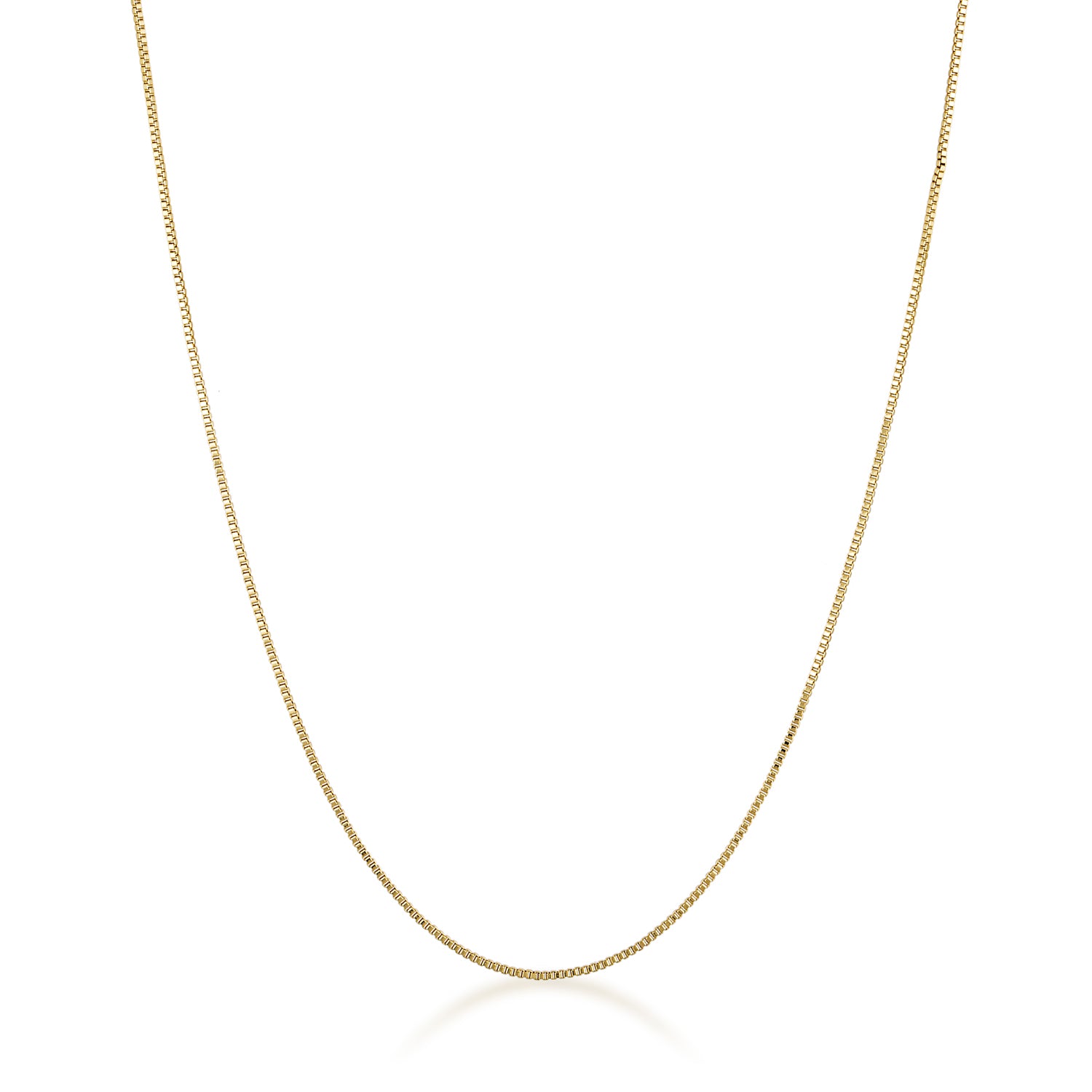 gold filled box chain necklace