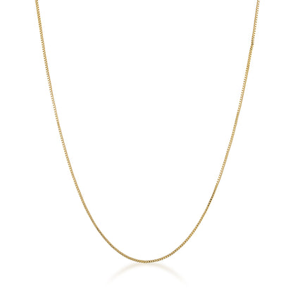 gold filled box chain necklace