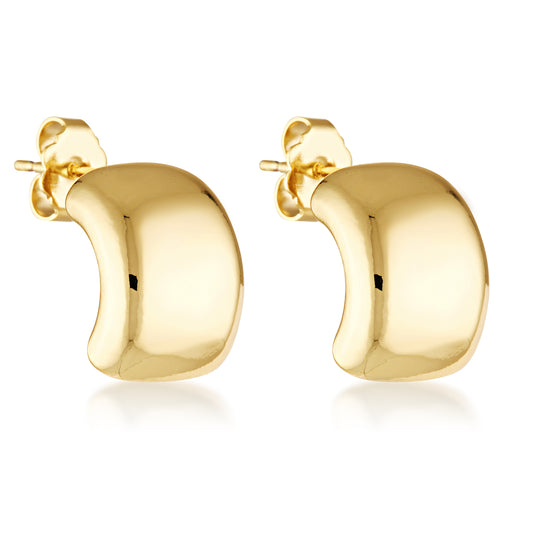 gold filled chubby curve earrings