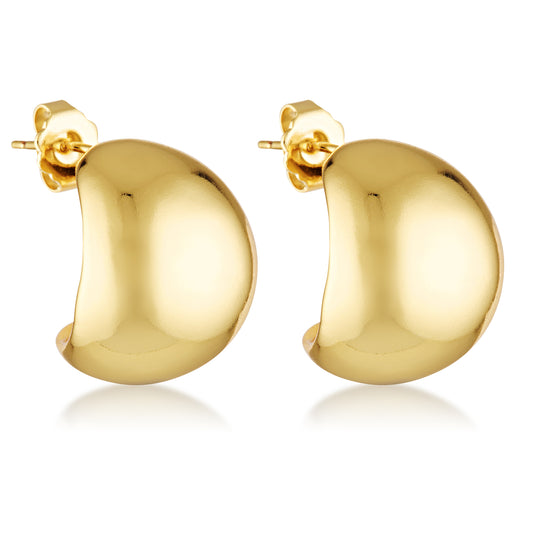 gold filled chubby dome earrings