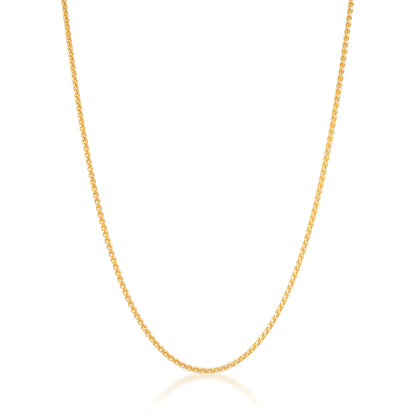 gold filled classic foxtail chain necklace