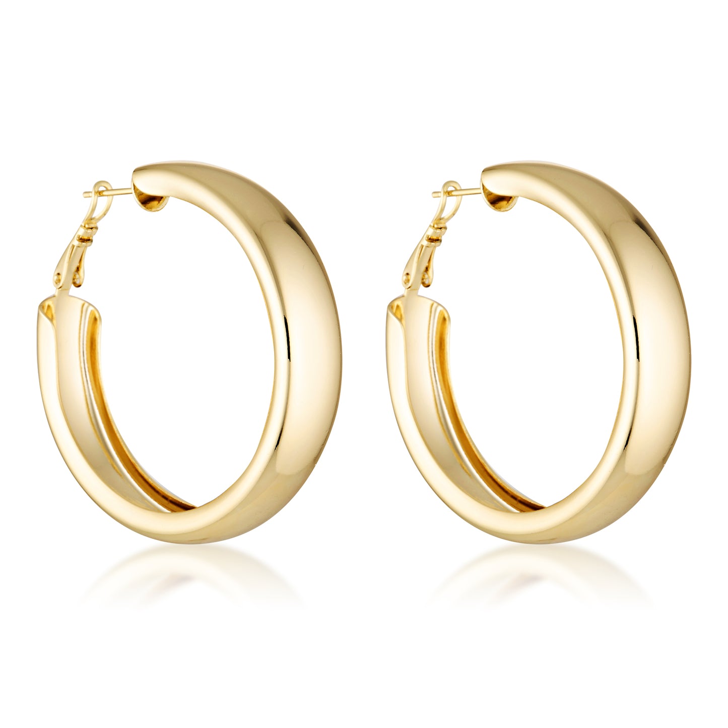 gold filled classic statement hoops 