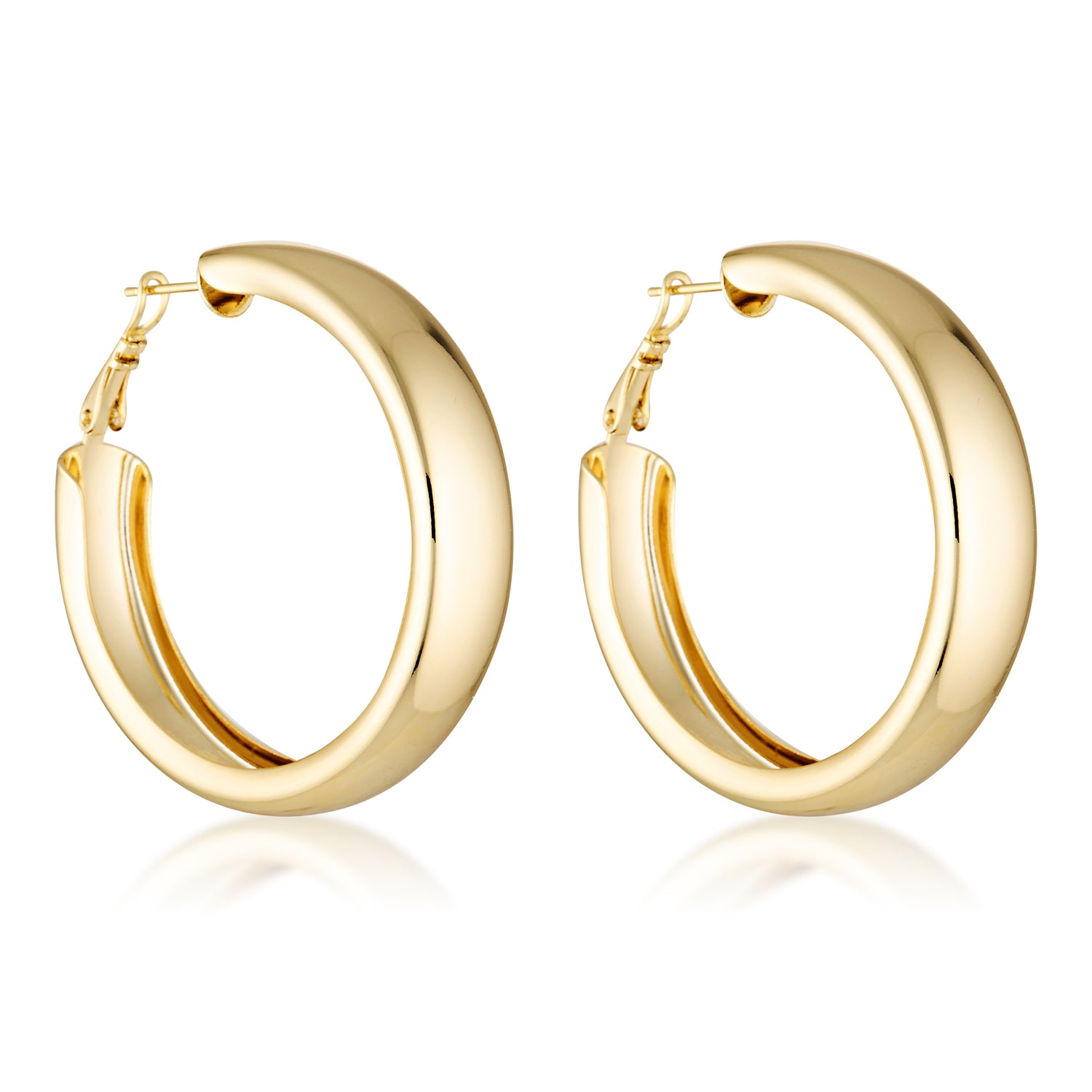gold filled classic statement hoops 