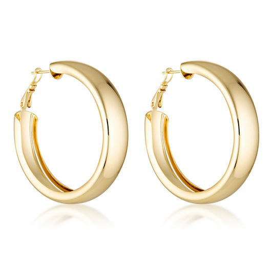 gold filled classic statement hoops 