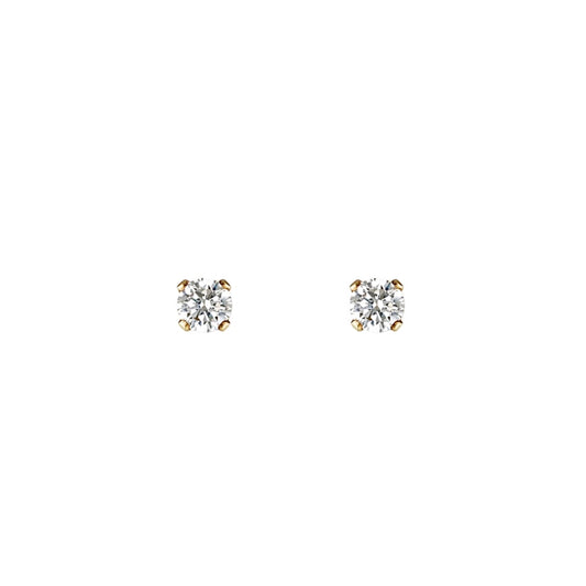 gold filled cubic zirconia stud earrings