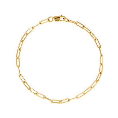 gold filled dainty cable chain bracelet