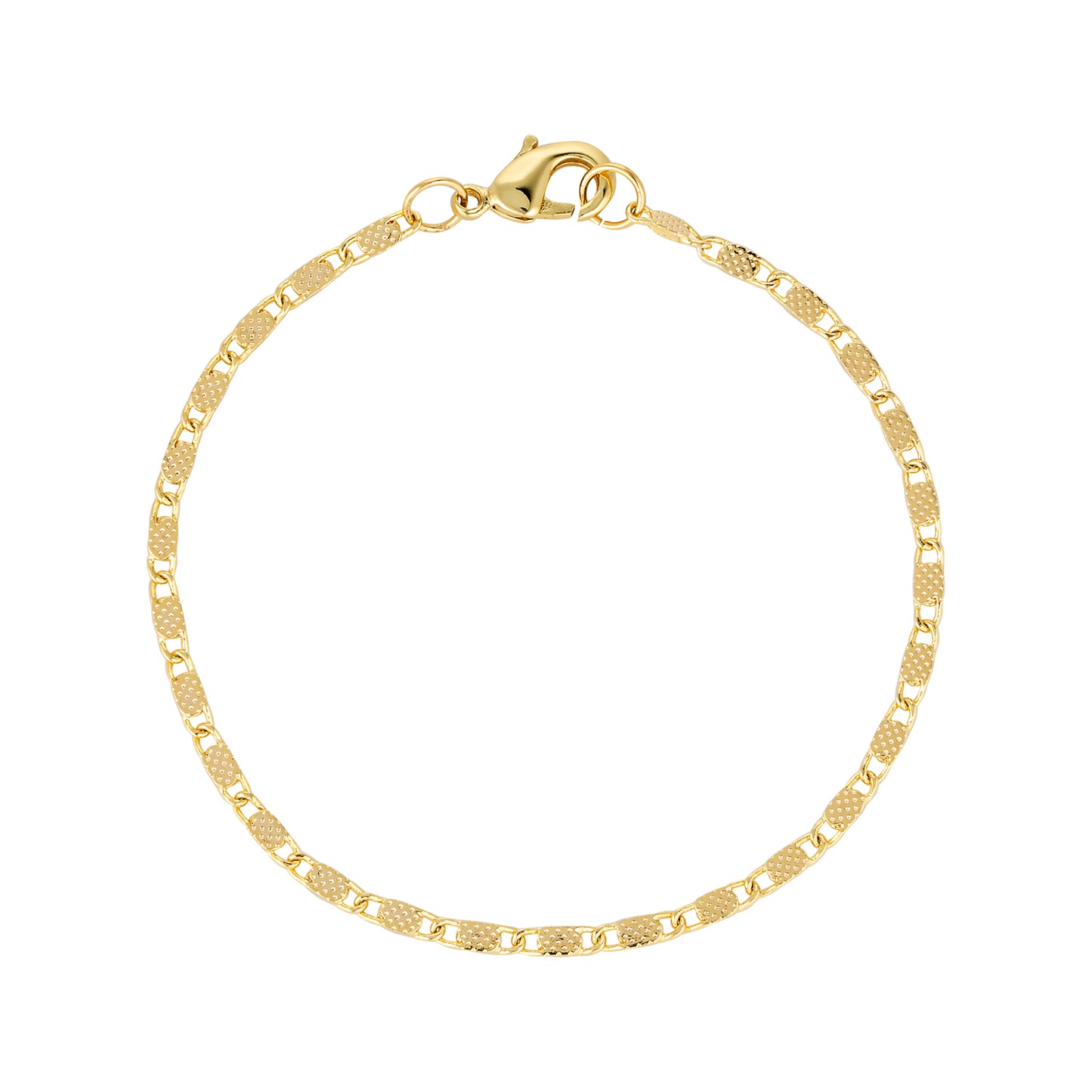 gold filled dainty dotted scroll bracelet