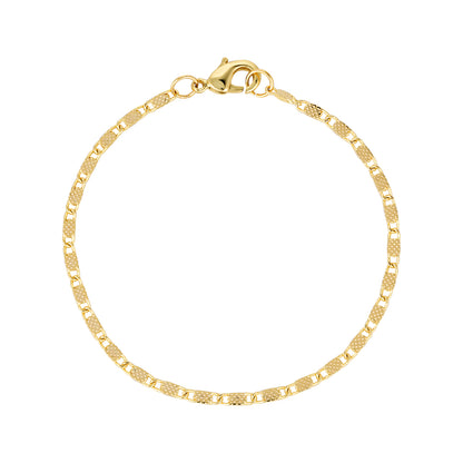 gold filled dainty dotted scroll bracelet